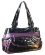 Кожаная сумка Eleganzza, цвет: черный/фиолетовый 00111399 2009 г инфо 2243w.